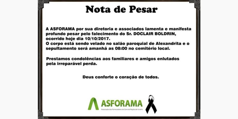 Nota de Pesar