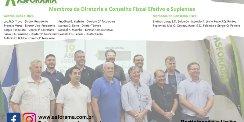 Membros da Diretoria e Conselho Fiscal Efetivo e Suplentes