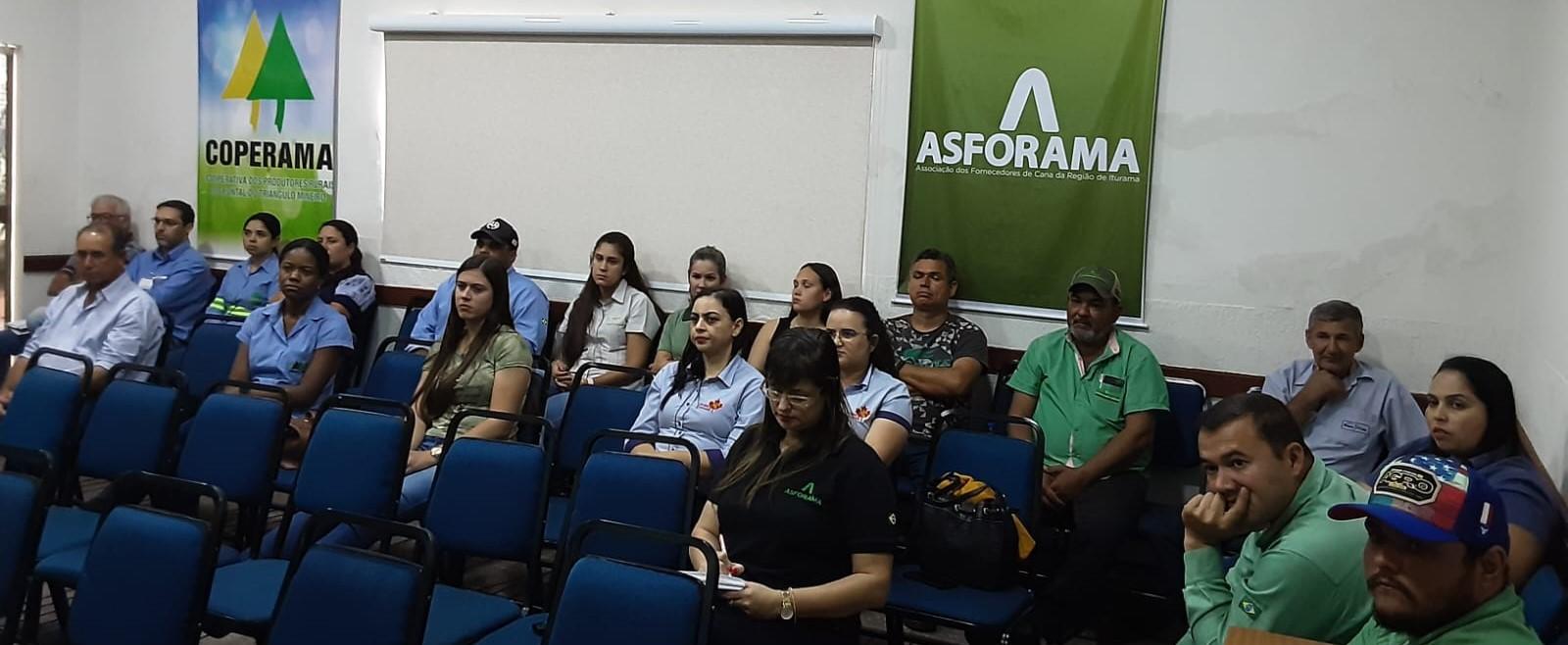 Em parceria ASFORAMA E USINA CORURIPE, orientaram as equipes de Segurança do Trabalho dos Fornecedores, em 30.06.2023.