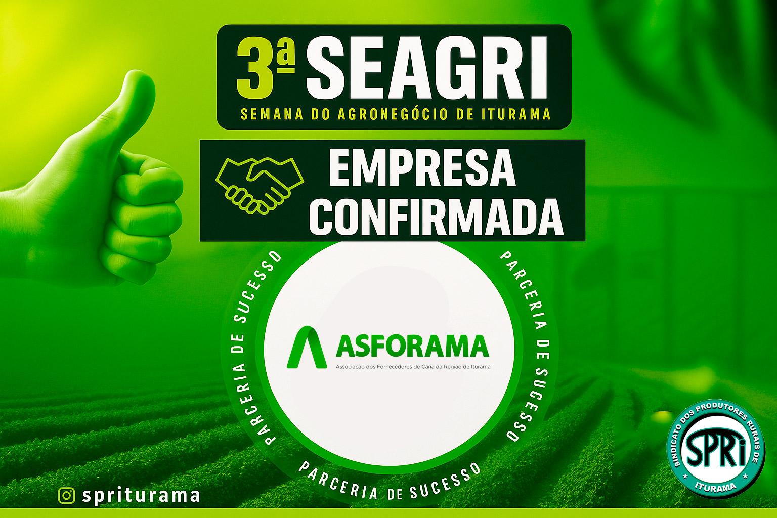 Asforama confirma presença na SEAGRI 2025 Asforama confirma presença na SEAGRI 2025